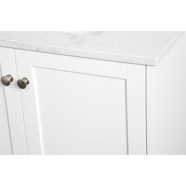 Mercury Row® Aleta 30'' Single Bathroom Vanity with Engineered Marble